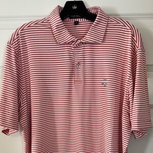 Peter Millar x TaylorMade Striped Red Polo Shirt